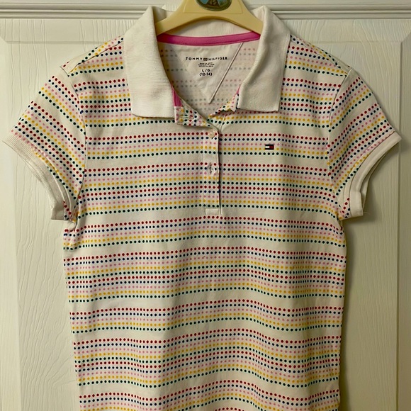 Tommy Hilfiger Other - Cotton shirt, tommy hilfiger, white dotted shirt , 12 to 14